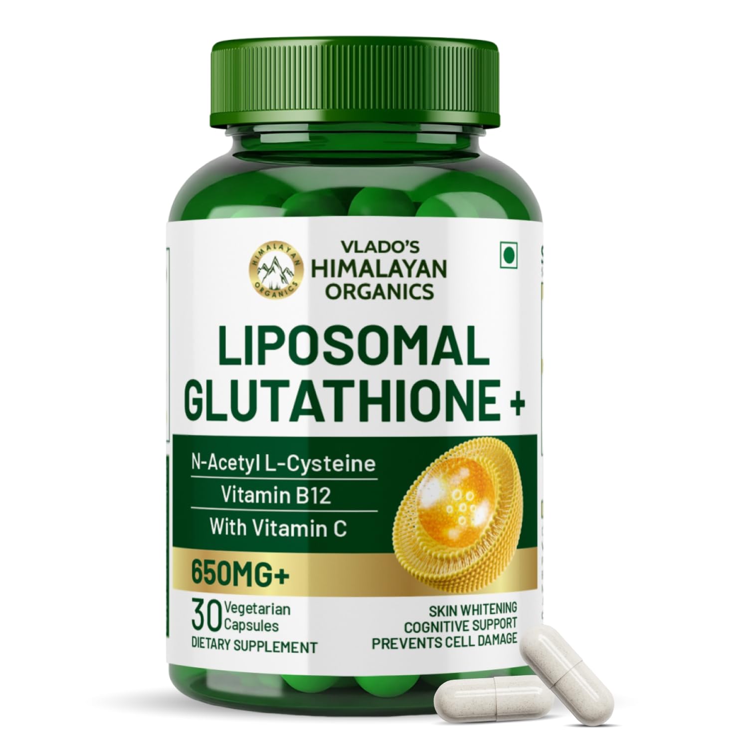 Vlado's Himalayan Organics Liposomal Glutathione 650 mg+ Advanced Lipo Vlado's Himalayan Organics Liposomal Glutathione 650 mg+ Advanced Lipo