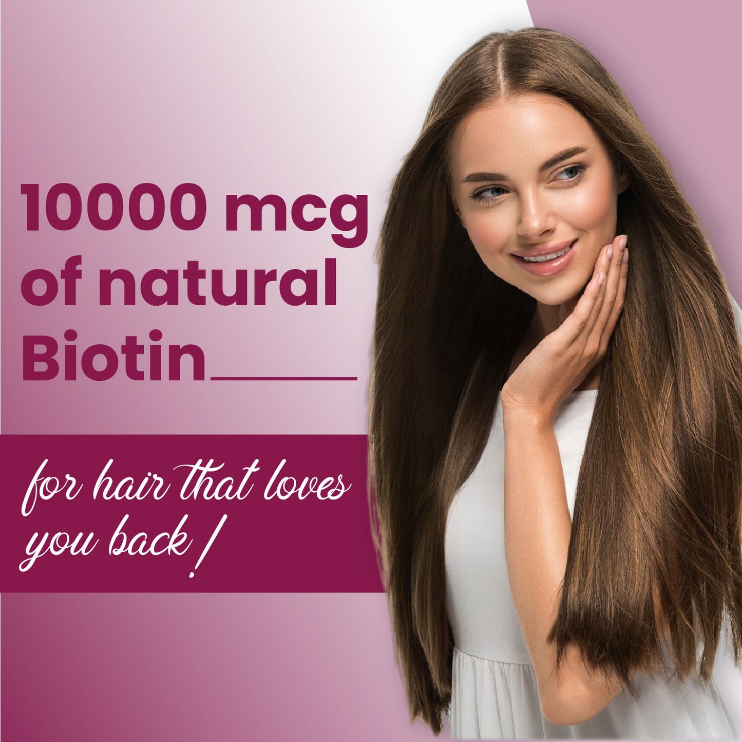 Vlado’s Himalayan Organics Biotin 10000 MCG tablets for Hair Growth, Radiant Skin and Stronger Nails I Sesbania Grandiflora Extract Biotin I Biotin Supplement for men & Women - 90 Veg Tablets