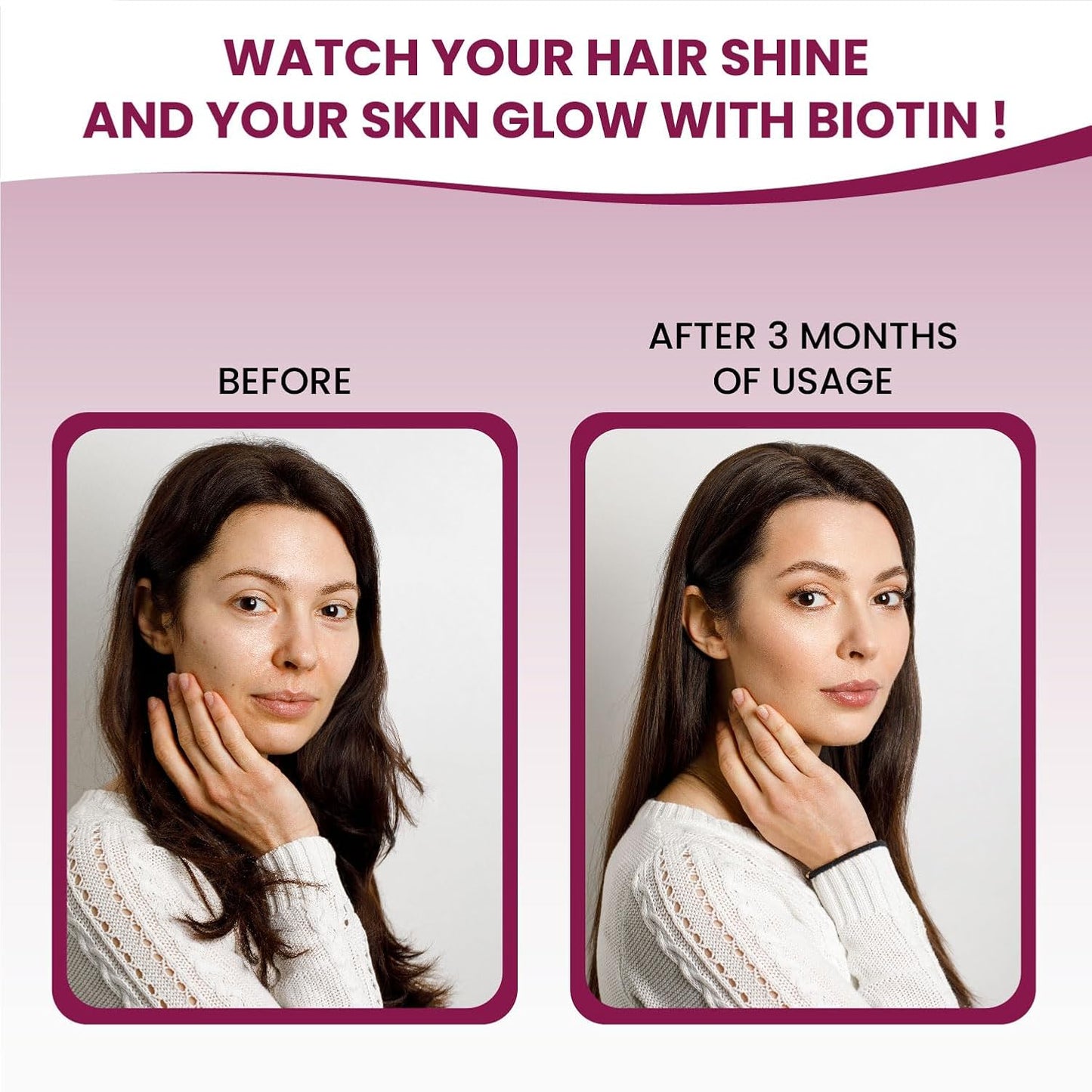 Vlado’s Himalayan Organics Biotin 10000mcg Supplement for Hair Growth, Strong Hair and Glowing Skin, Nail I Sesbania Extract Biotin tablets For Men & Women - 60 Veg Tablets
