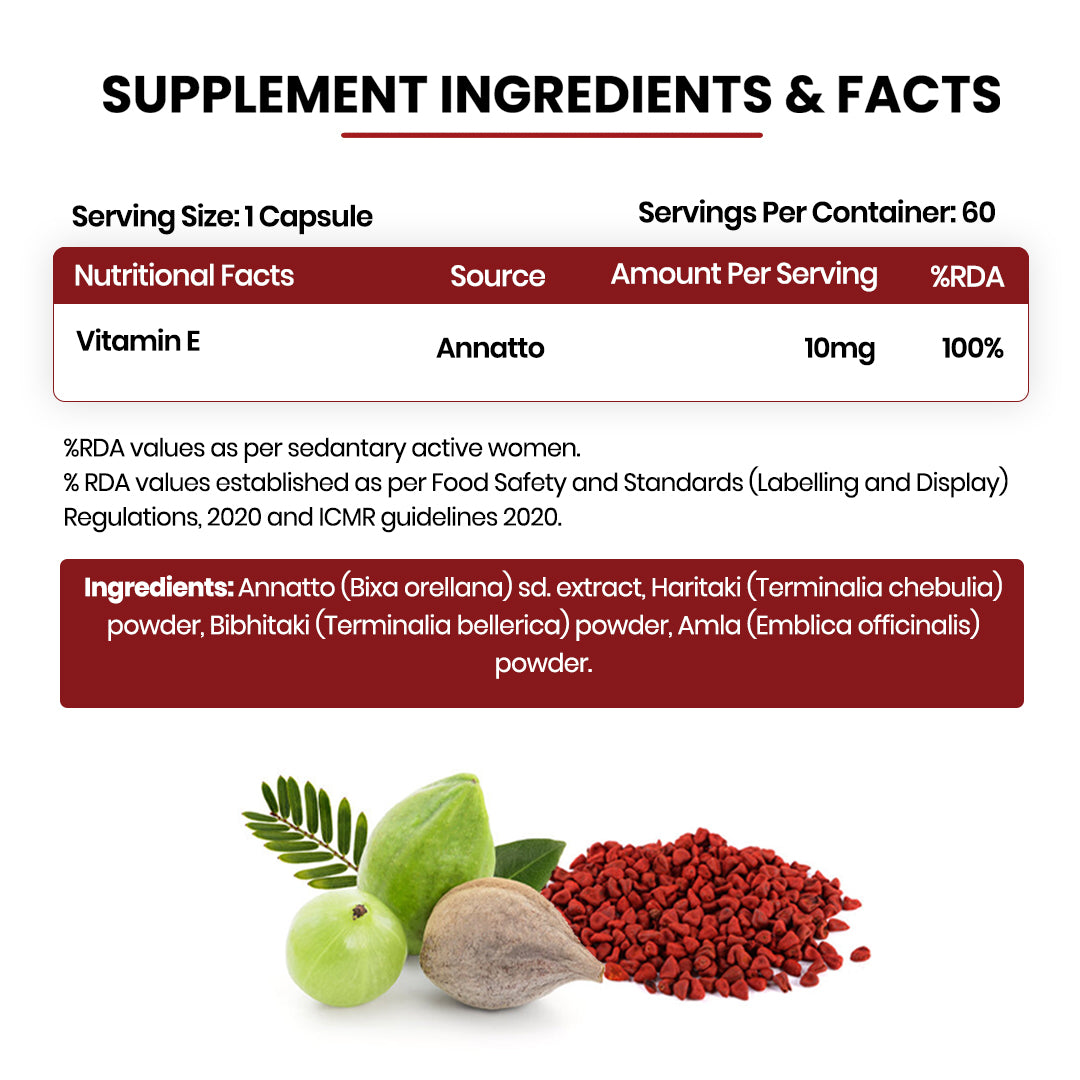 Vlado's Himalayan Organics Plant Based Vitamin E Capsules (Non GMO Sunflower, Aloevera, Argan) - 60 Capsules