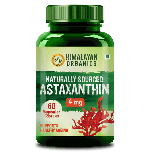 Himalayan Organics Naturally Sourced Astaxanthin Supports Healthy Ageing - 60 Veg Capsules