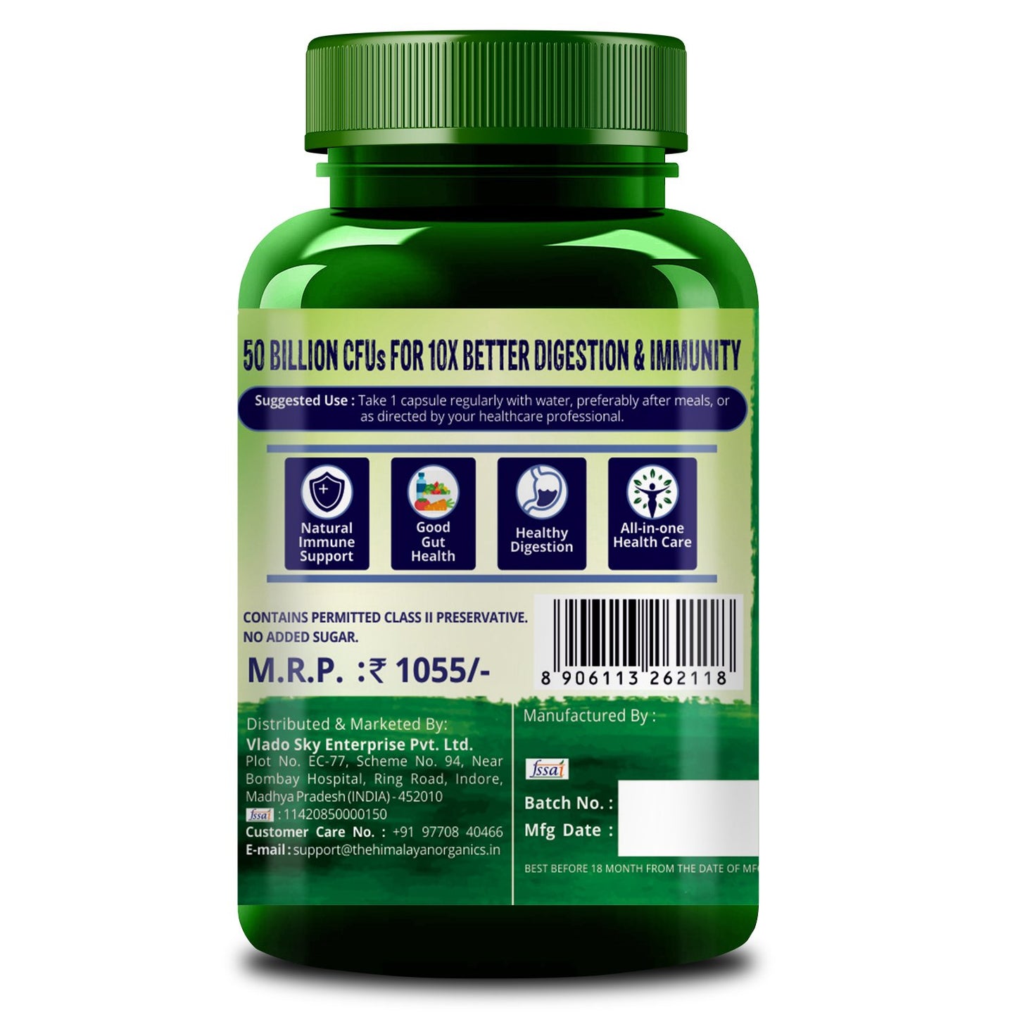 Himalayan Organics 50 Billion CFUs For 10x Better Digestion & Immunity