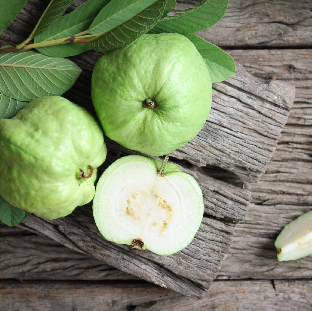 Fresh guava fruit rich in vitamin C and natural antioxidants