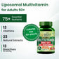 Vlado’s Himalayan Organics Liposomal Multivitamin Adult 50+ with 75+ Ingredients | Daily Health Supplement with 9+ Powerful Blends | Supports Energy, Immunity, Brain, Heart & Eye Health | 60 Veg Capsules