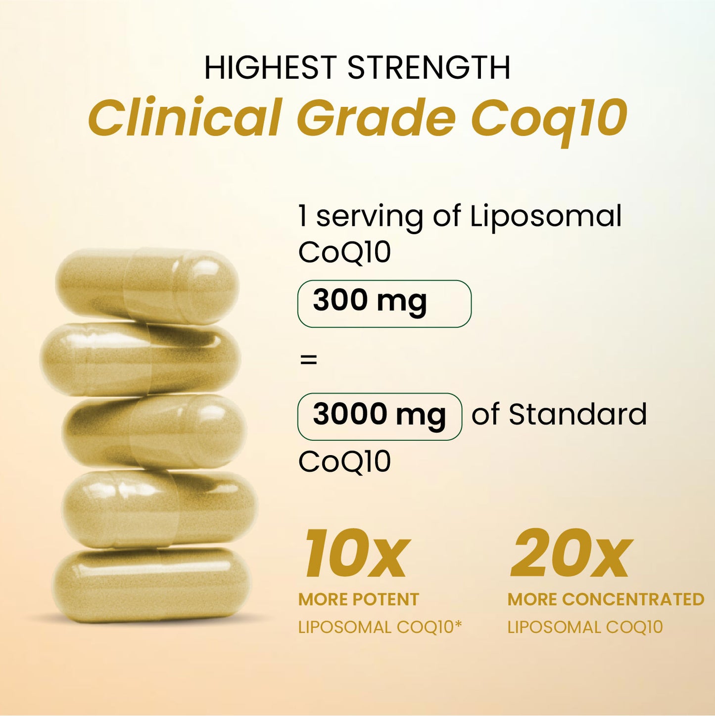 Vlado's Himalayan Organics Liposomal Coenzyme Q10 | CoQ10 Supplement 300mg+ with Magnesium, Vitamin B9 & B12, D-Chiro-Inositol, ,Garlic, Arjuna, Methyl, Folate | High Absorption I Coq10 Ubiqinol Supports Heart Health and Vascular Health  – 30 Capsules