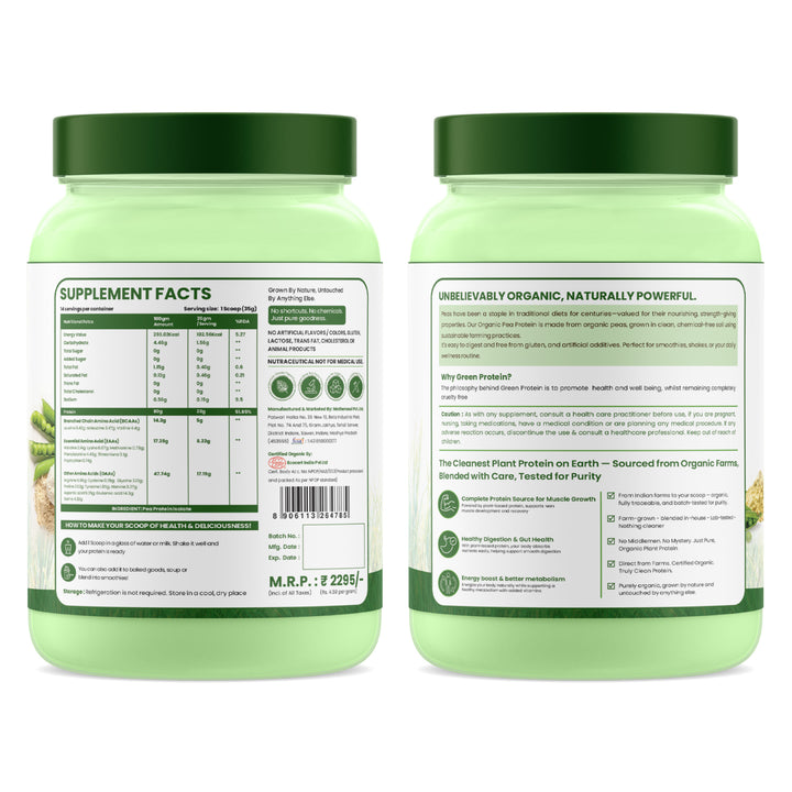 Vlado's Himalayan Organics Organic Protein ( Made with Pea ) - 500G