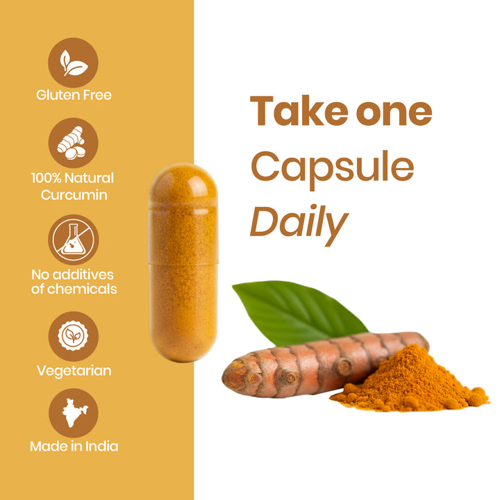 Vlado's Himalayan Organics Curcumin 1600mg+ | Extra-Pure Nano Curcumin Capsules with 95% Curcuminoids | Turmeric & Piperine | Joint Support Supplement for Men & Women - 60 Capsules