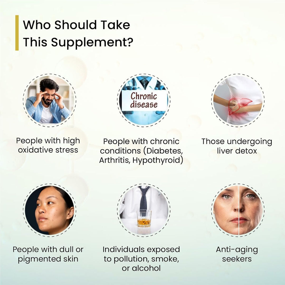 Vlado's Himalayan Organics Liposomal Glutathione 650 mg+ Advanced Liposomal Formula with N-Acetyl L-Cysteine , Vitamin C & B12 - Cellular & Face Health - Helps in Skin Hydration & Skin Glow - Liver Health & Detoxification Support - 30 Veg Capsules