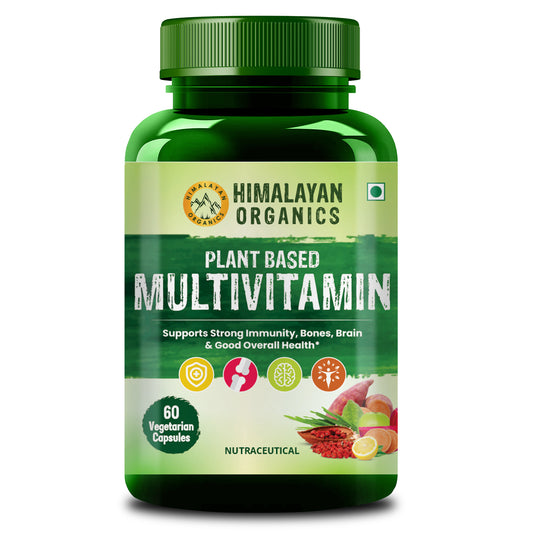 Himalayan Organics Plant Based Multivitamin (60+ Ingredients) for Immunity, Energy, Stamina and Vitality – 60 Veg Capsules
