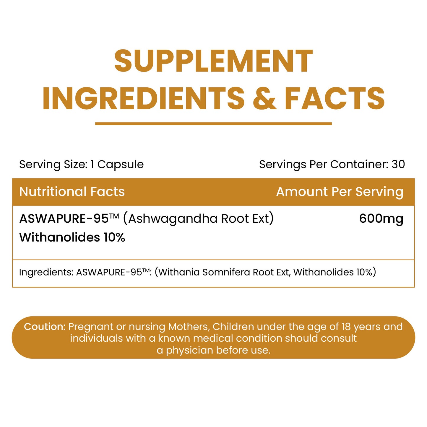 Vlado's Himalayan Organics Pure Ashwagandha -10% Withanolides with Ultra High Potency - 600MG - Highly Concentrated & Third-Party Lab Tested - Ayurvedic Supplement - Focus, Mood Support, Increase Energy, Strength - 30 Capsules