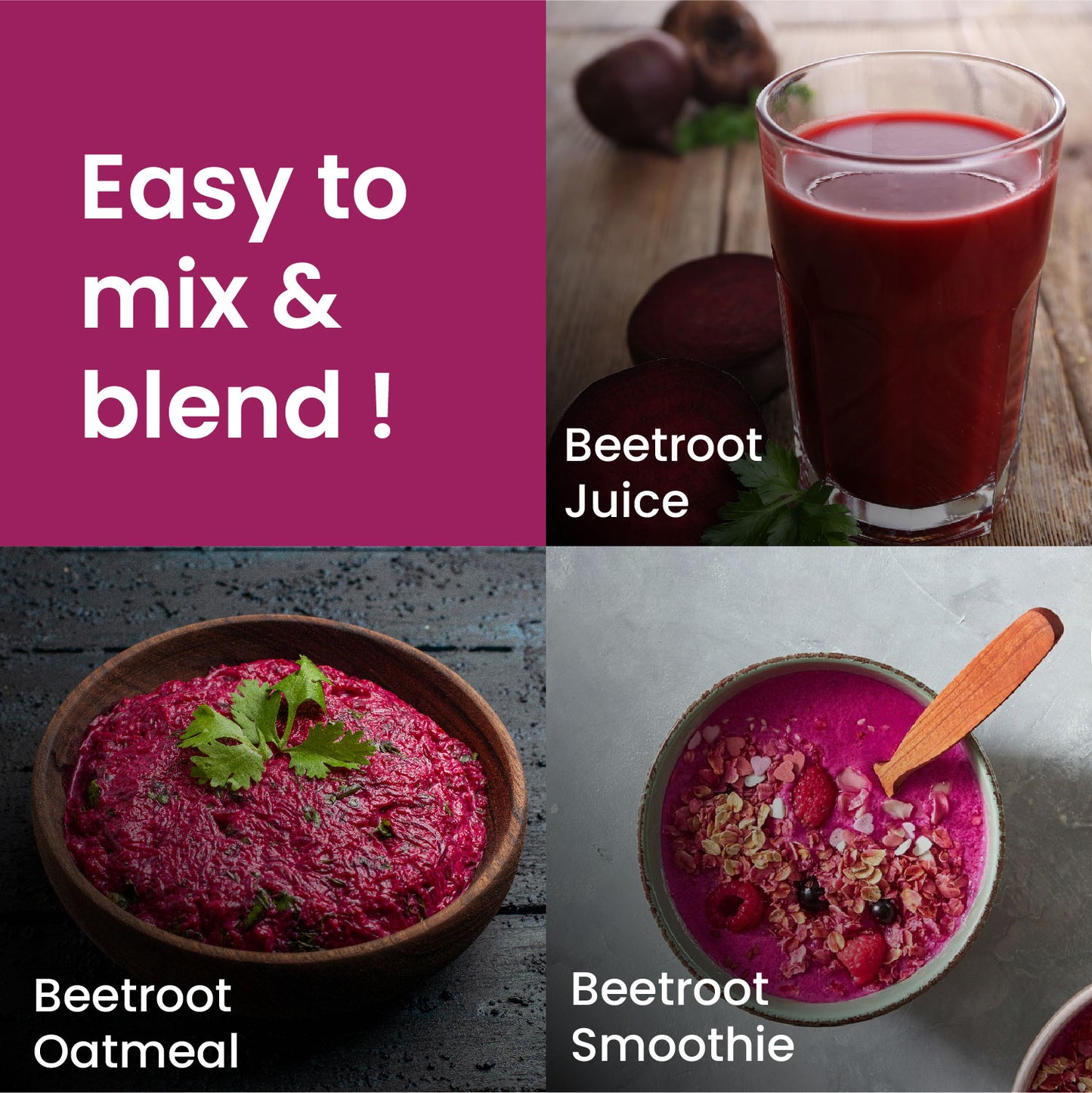 Vlado's Himalayan Organics Beetroot Powder For Face, Skin & Hair I Drinking | Eating | 100% Pure | Boost Energy | Shining Skin | Rich In Antioxidants Natural Brightening, Anti-Aging & Glowing Complexion 100g