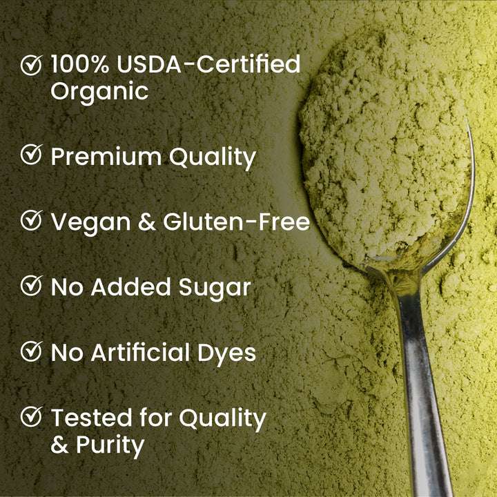 Vlado's Himalayan Organics 100% Organic Certified Moringa Powder - Natural Superfood with 120+ Nutrients, Antioxidants & Vitamins - Drumstick Leaf powder | Herbal Supplement I for Immunity, Digestion & Energy I Rich In Antioxidant & Protein - 200g