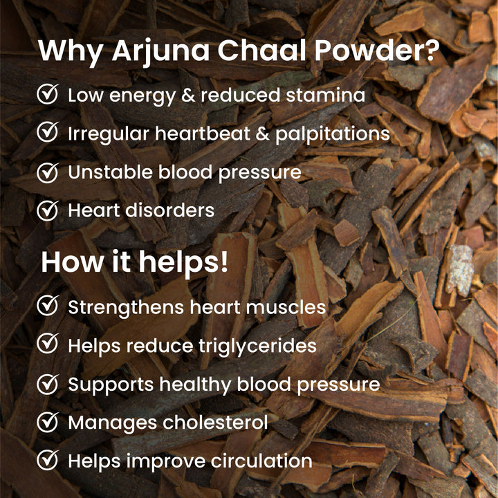 Vlado's Himalayan Organics Arjun Chaal Powder-500G | 100% Natural & Pure Herbal Arjun Ki Chaal Powder For Men & Women I USDA Organic | To Support Heart Health & Promote Good Cholesterol
