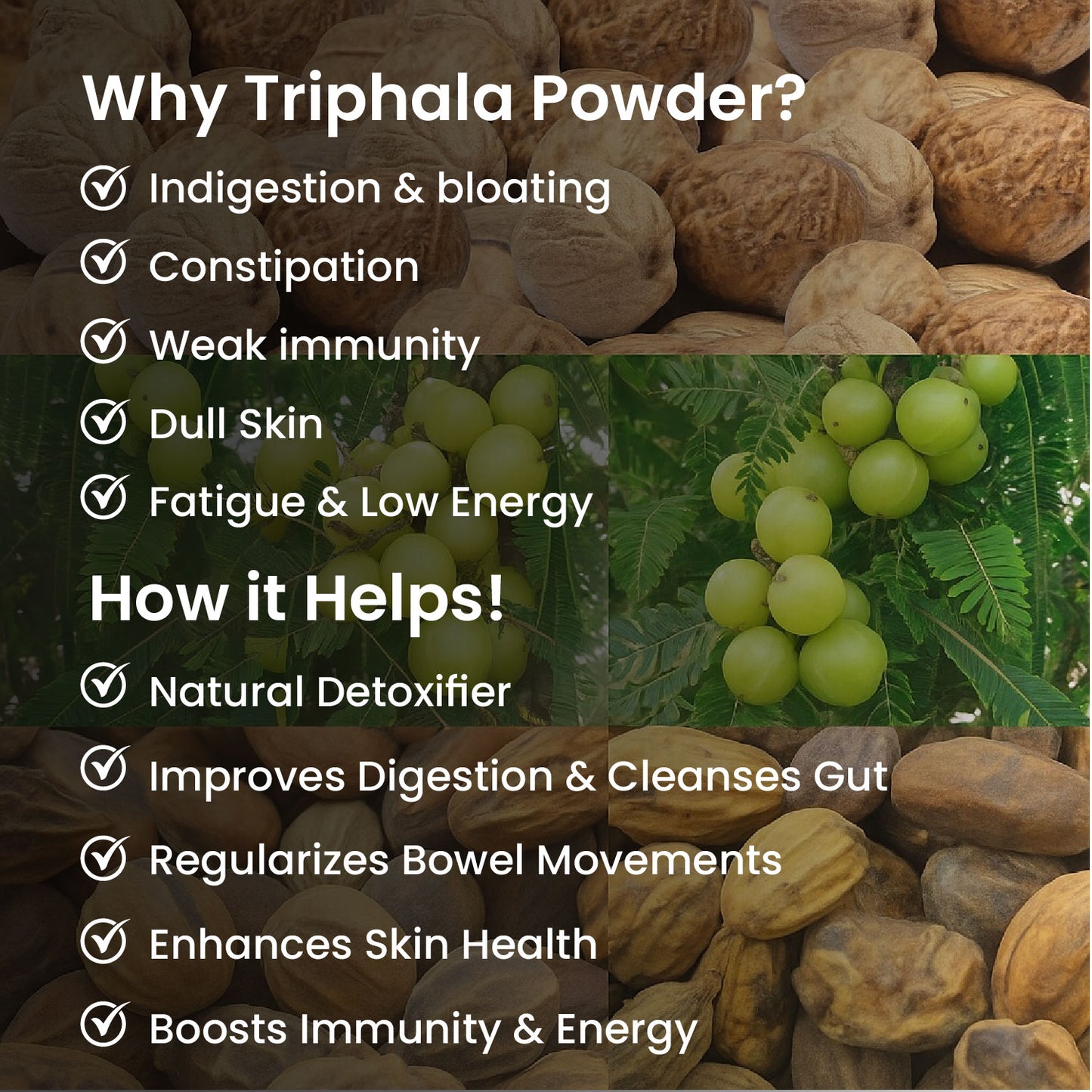 Vlado's Himalayan Organics Triphala Powder - 100 GM | Triphala Churna For Gut, Immune & Intestinal Health | Colon & Digestion, For Balanced Bowel & Gut Health, Contains Bioactives and Antioxidants, GMP & NPOP Certified Organic I Helps Relieve Constipation