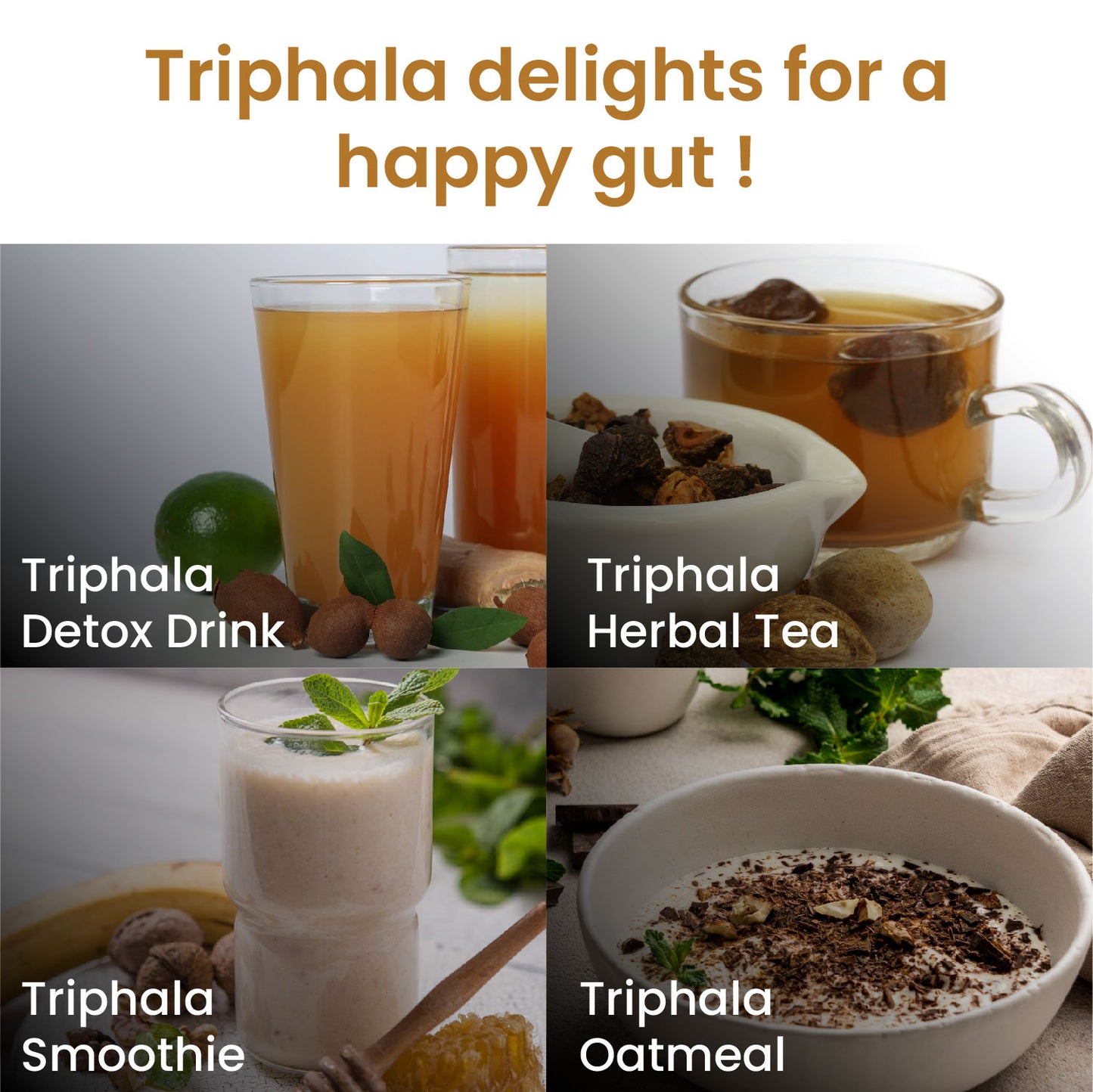 Vlado's Himalayan Organics Triphala Powder - 100 GM | Triphala Churna For Gut, Immune & Intestinal Health | Colon & Digestion, For Balanced Bowel & Gut Health, Contains Bioactives and Antioxidants, GMP & NPOP Certified Organic I Helps Relieve Constipation