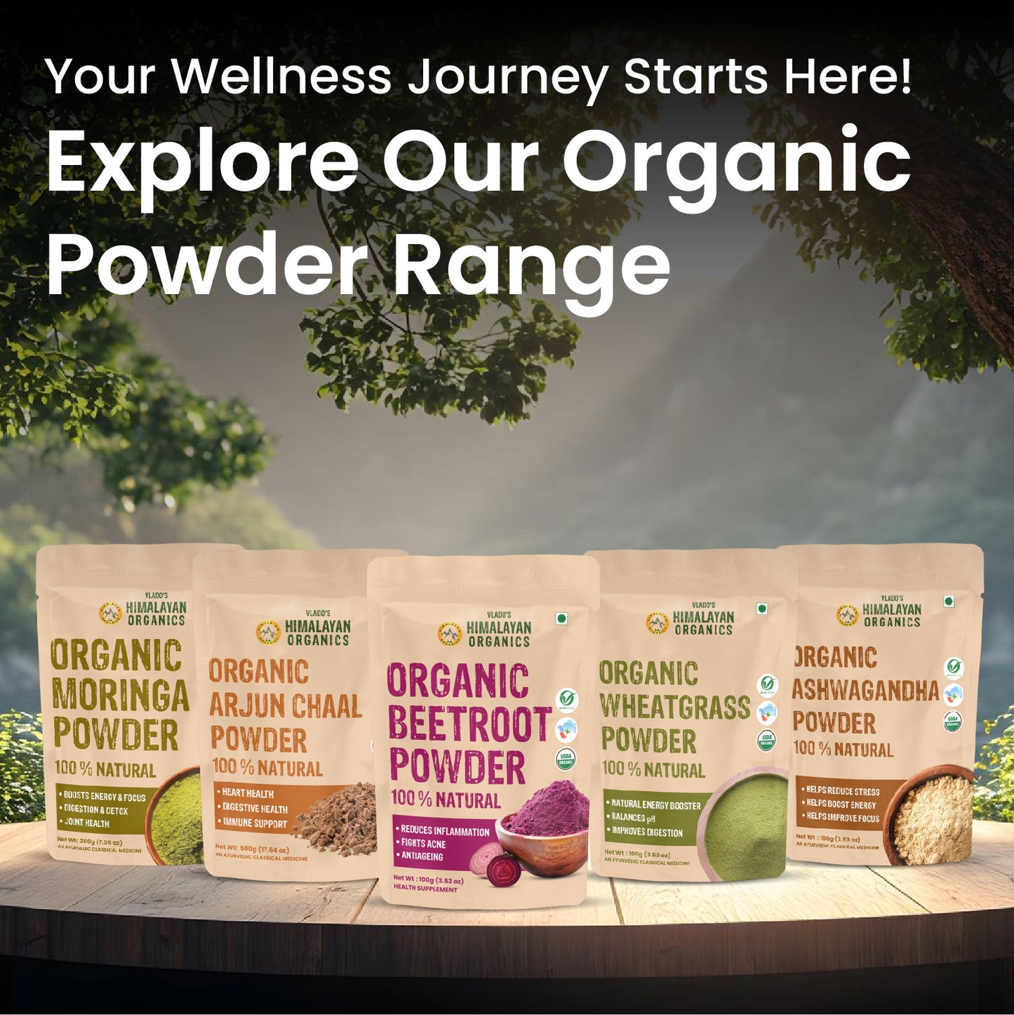 Vlado's Himalayan Organics Triphala Powder - 100 GM | Triphala Churna For Gut, Immune & Intestinal Health | Colon & Digestion, For Balanced Bowel & Gut Health, Contains Bioactives and Antioxidants, GMP & NPOP Certified Organic I Helps Relieve Constipation