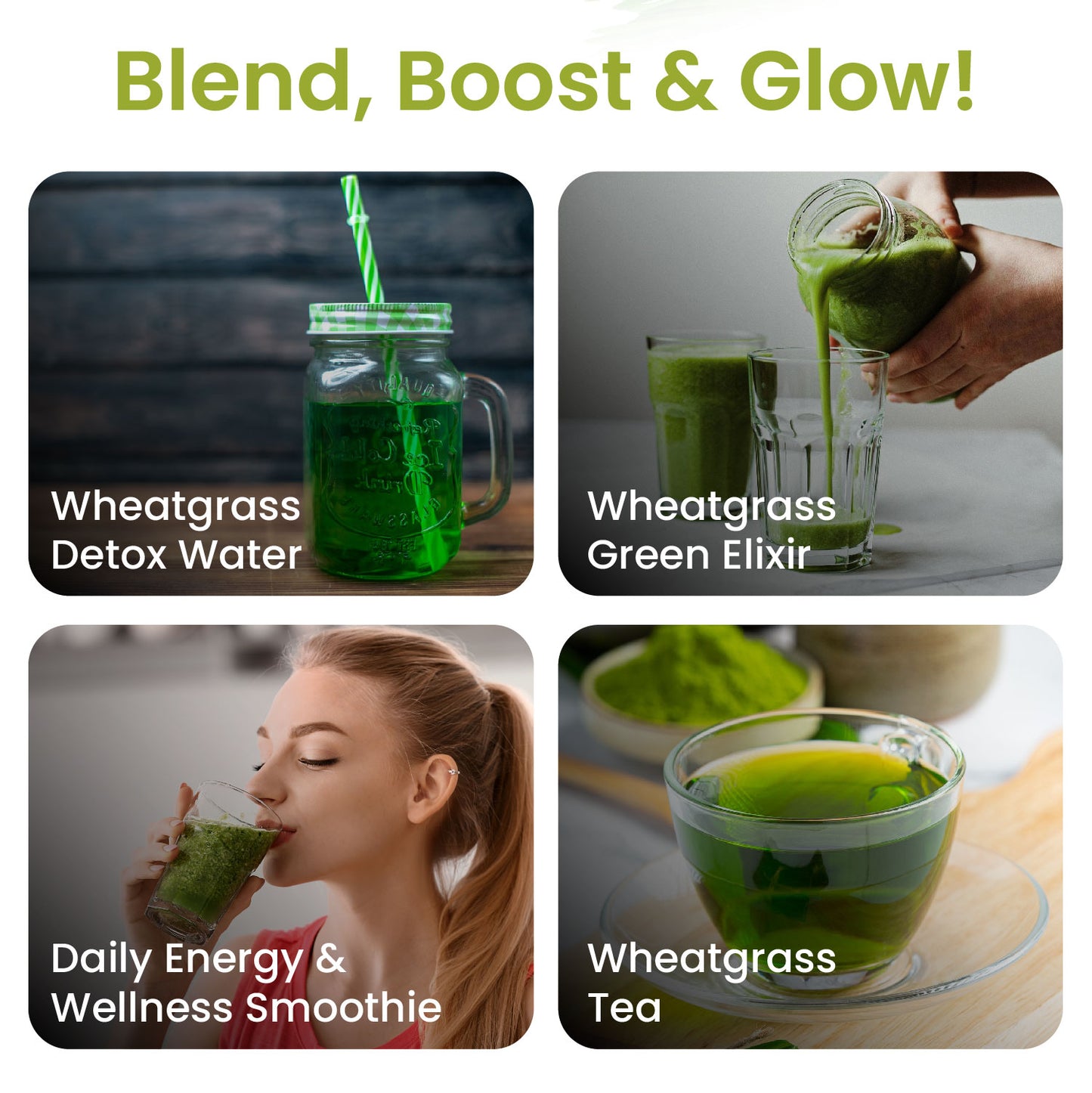 Vlado's Himalayan Organics 100% Natural Organic Wheatgrass Powder | USDA Certified I Wheat Grass Powder | Organic Wheatgrass Juice | Ayurvedic Support For Natural Detox | Immunity Booster | Herbal Supplement - 100g