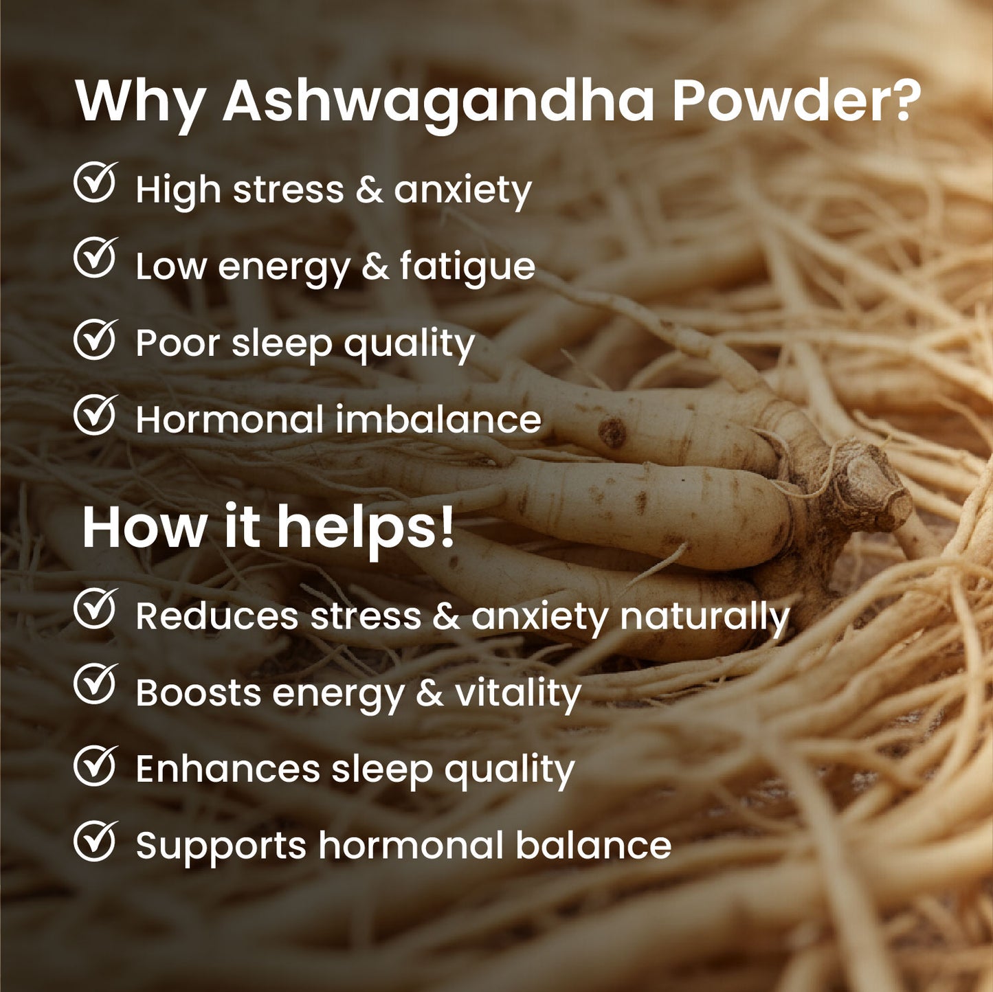 Vlado's Himalayan Organics 100% Organic Ashwagandha Powder 100gm - Withania Somnifera | Pure Ashwagandha Powder Organic -Support Muscle Recovery & Boost Energy Level | USDA Certified for Vitality, Strength & Stress Management | 100gm
