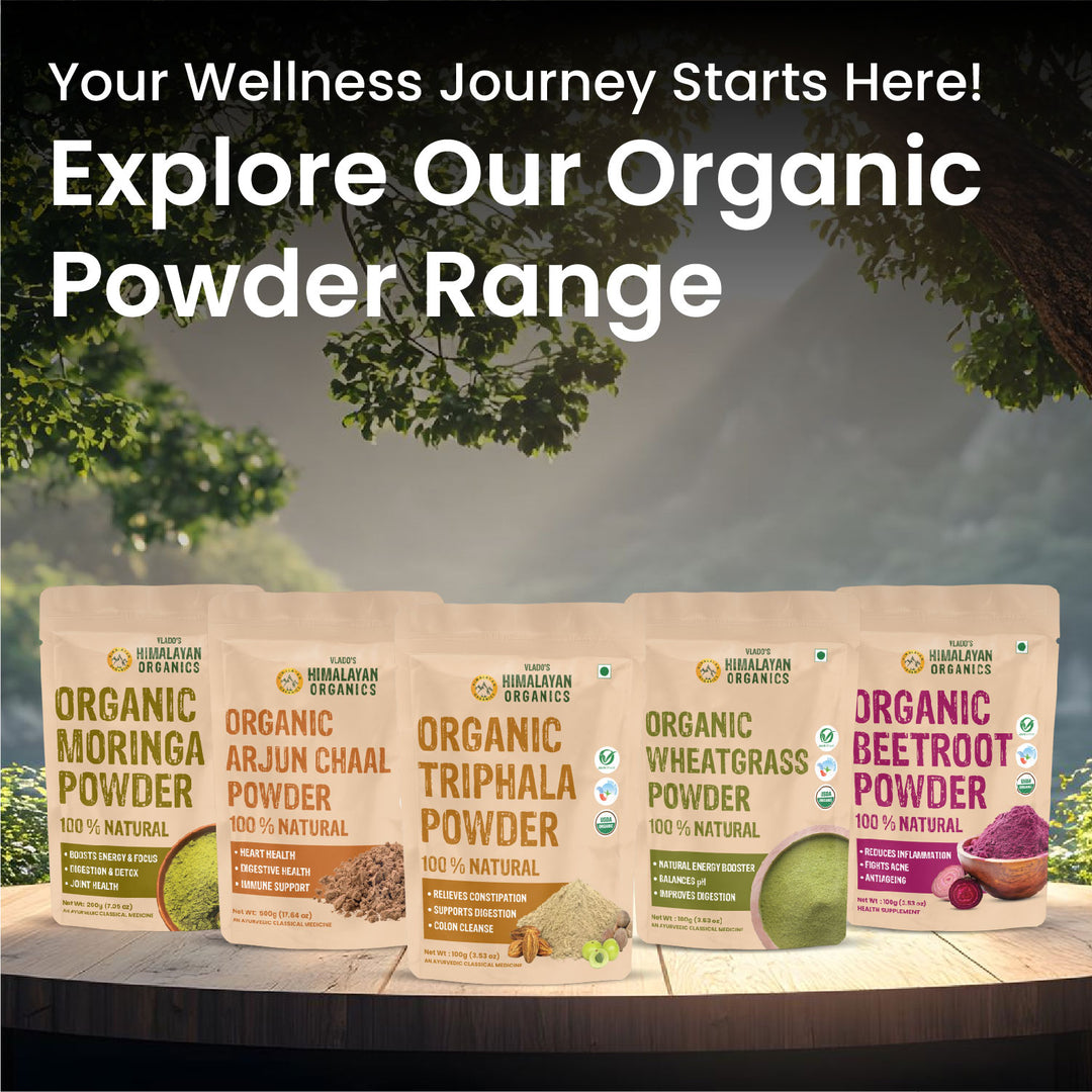 Vlado's Himalayan Organics 100% Organic Ashwagandha Powder 100gm - Withania Somnifera | Pure Ashwagandha Powder Organic -Support Muscle Recovery & Boost Energy Level | USDA Certified for Vitality, Strength & Stress Management | 100gm
