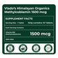 Vlado's Himalayan Organics Methylcobalamin Vitamin B12 1500mcg Supplement for Men & Women -10 Tablets (1 Strip)