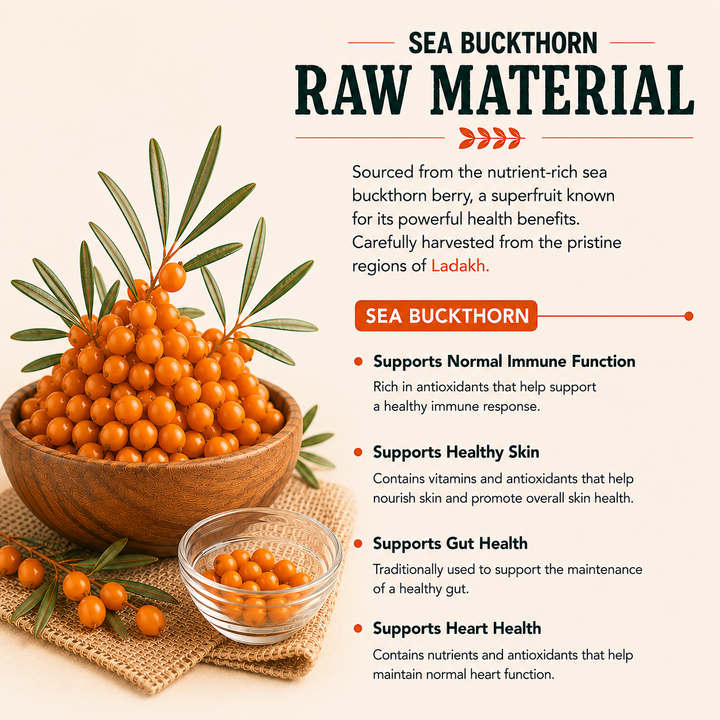 Vlado's Himalayan Organics Sea Buckthorn Tablets 60 | Omega Fatty Acids | Sea Buckthorn