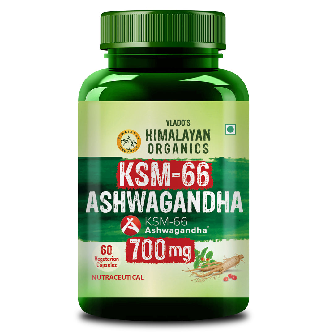 Vlado’s Himalayan Organics KSM66 Ashwagandha 700 Mg I 5% Withania Somnifera I Pure Ashwagandha Men & Women (60 Capsules)