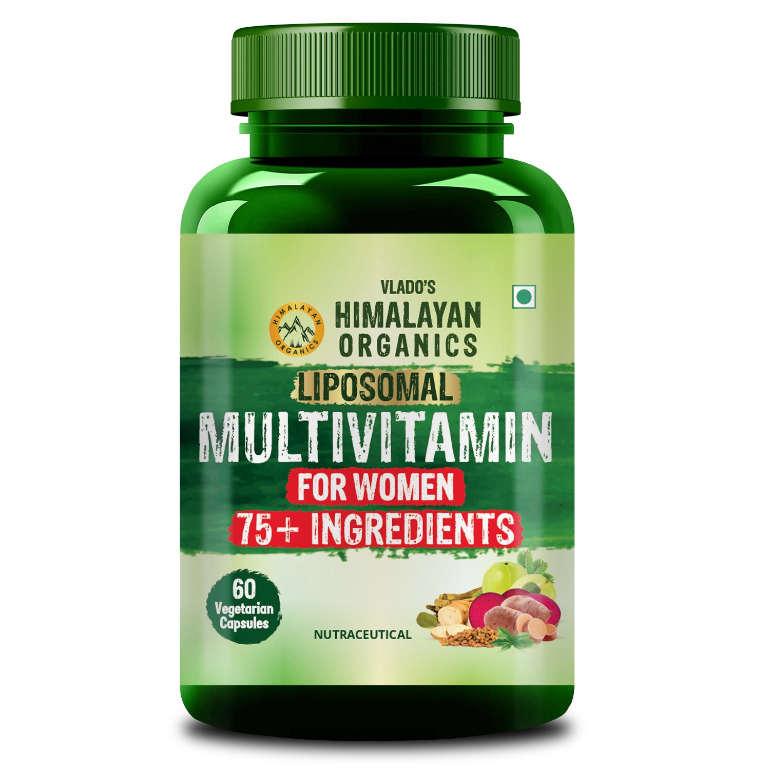 Vlado’s Himalayan Organics Liposomal Multivitamin for Women with 75+ Ingredients | Daily Women’s Health Supplement with 9+ Powerful Blends | Energy, Immunity, Hair Skin & Nails Support | 60 Vegetarian Capsules