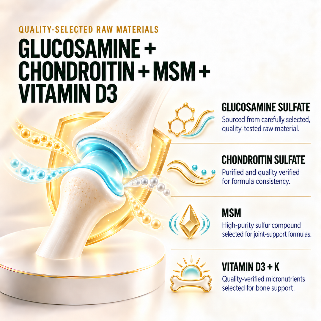Vlado's Himalayan Organics Glucosamine Chondroitin MSM Vitamin D3 & K | 60 Vegetarian Tablets