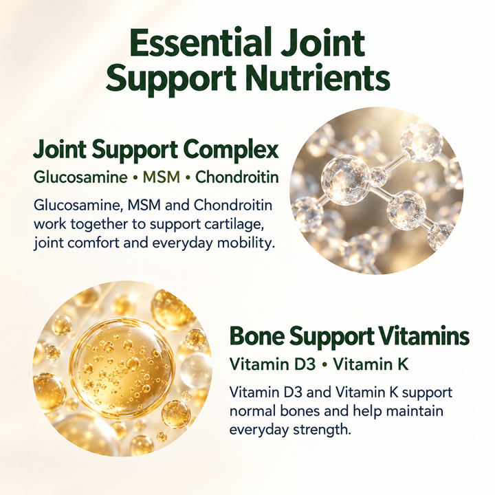 Vlado's Himalayan Organics Glucosamine Chondroitin MSM Vitamin D3 & K | 60 Vegetarian Tablets