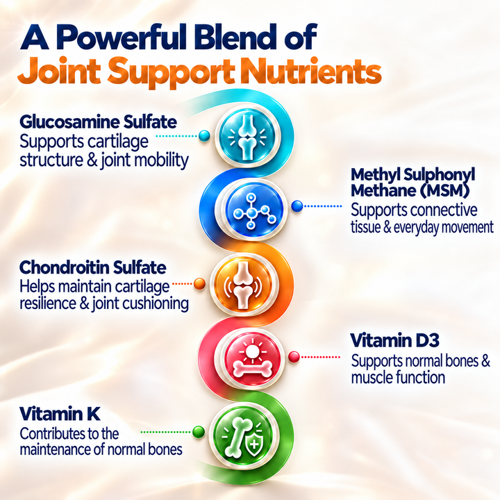 Vlado's Himalayan Organics Glucosamine Chondroitin MSM Vitamin D3 & K | 60 Vegetarian Tablets