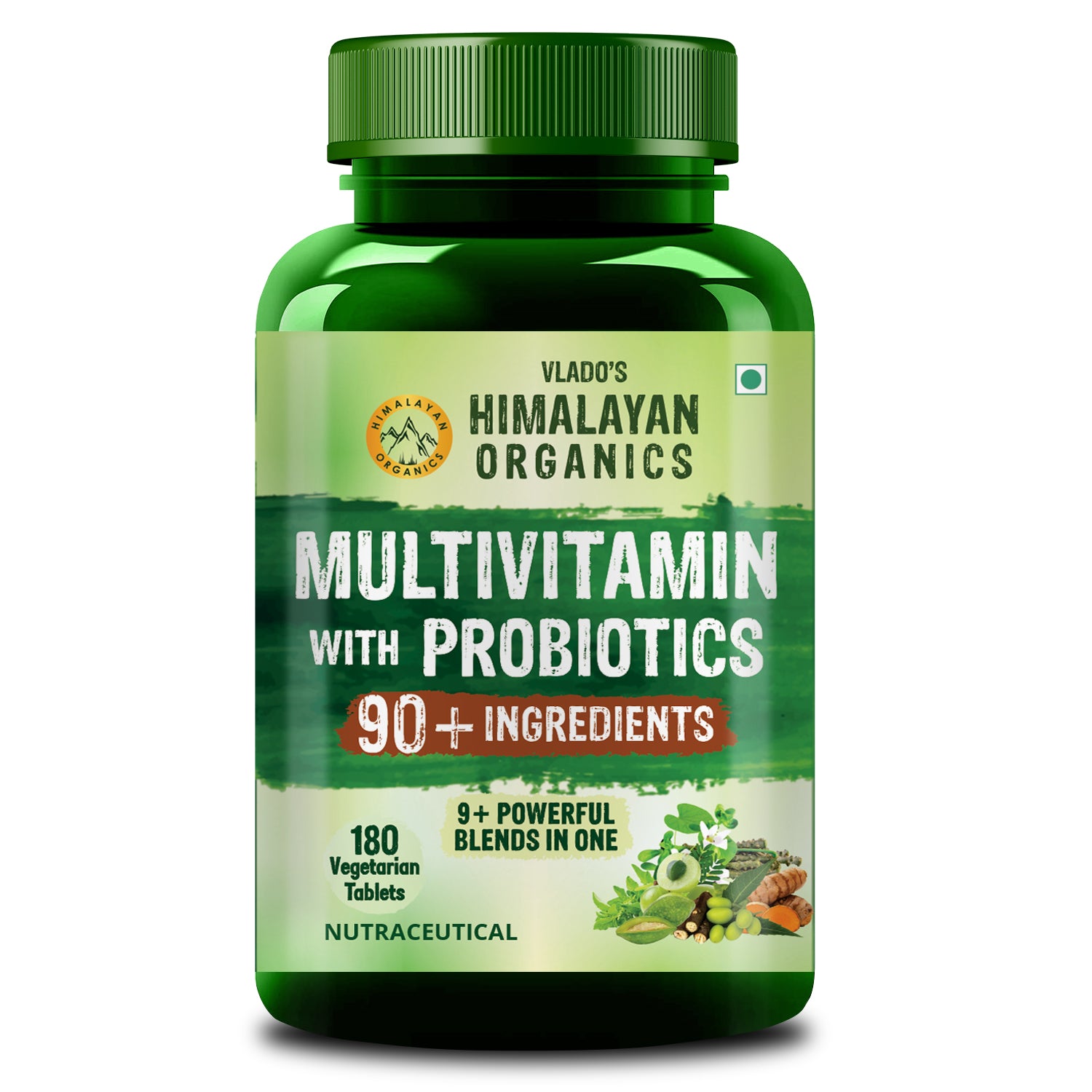 Vlado's Himalayan Organics Immunity Multivitamin Tablet for Men & Women with Probiotic 90+Vital Nutrients and 9+ Probiotic blends for Increase Energy & Immunity I Best Multi vitamin for Men & Women- 180 Veg Tablets