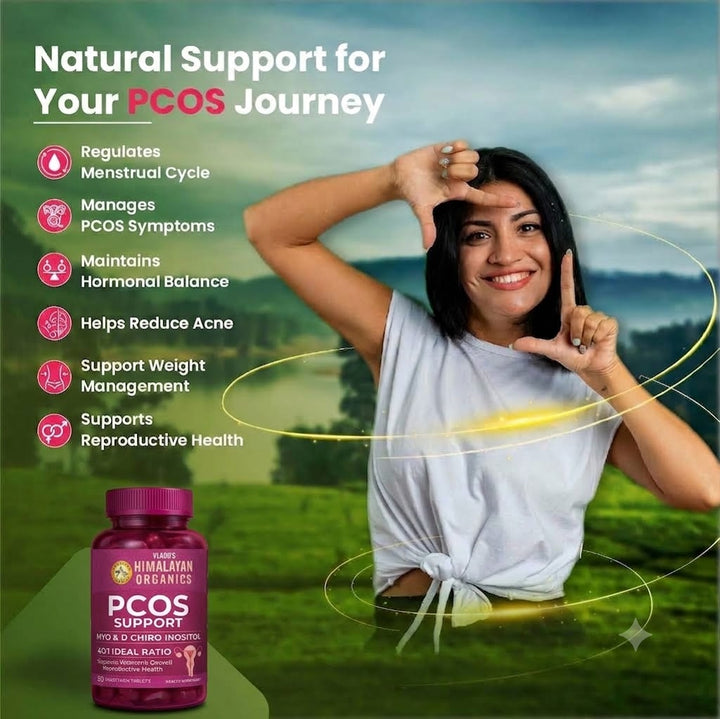 Vlado’s Himalayan Organics PCOS Supplement For Women 40:1 Ratio 2000mg to 50mg D-Chiro-Inositol | Balance Hormonal Levels - 60 Veg Tablets
