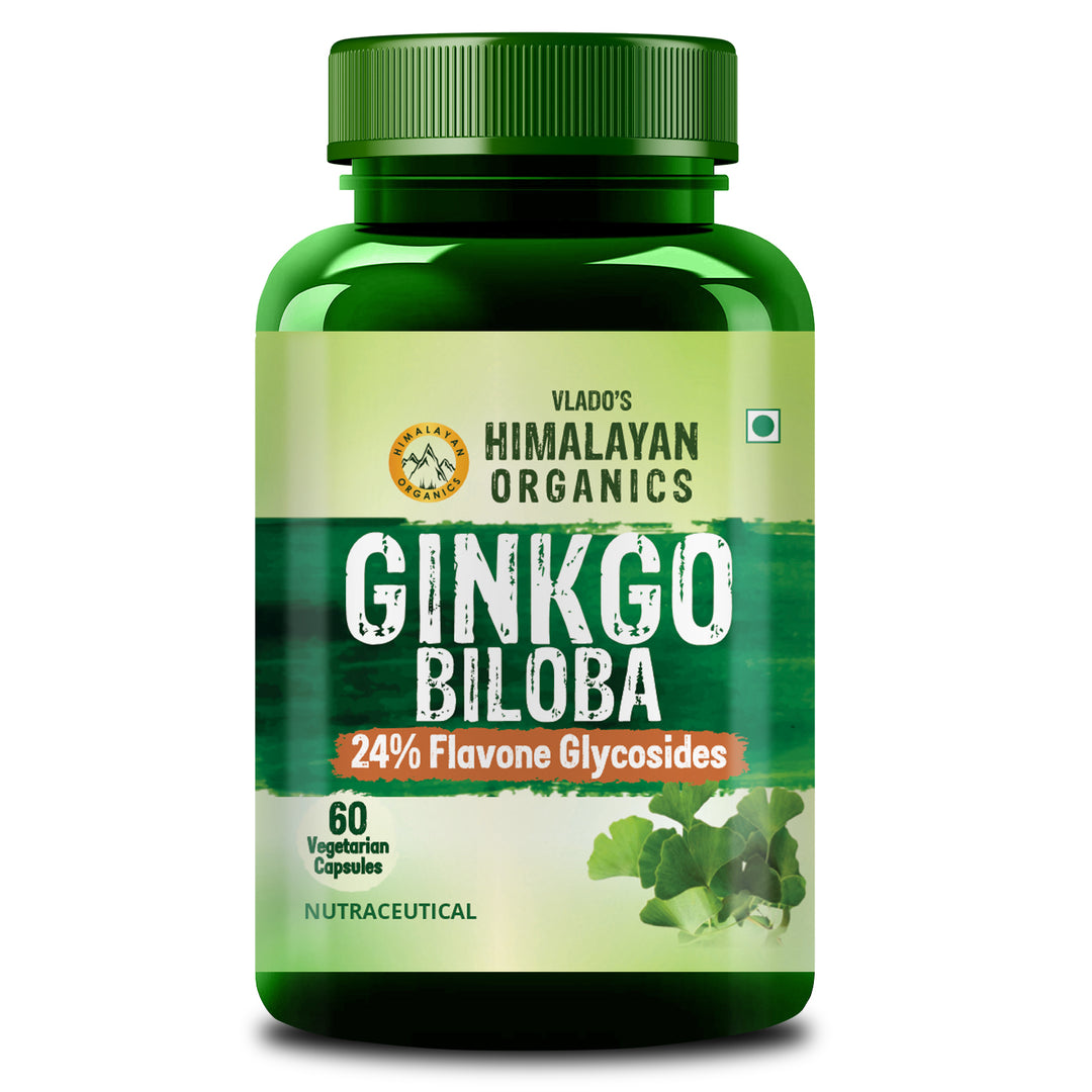 Vlado's Himalayan Organics Ginkgo Biloba for Healthy Brain Functions - 60 Capsules
