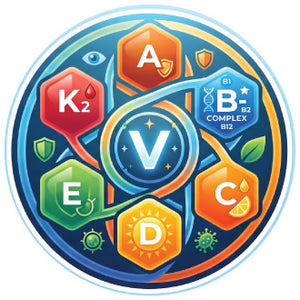 Vitamins A, B-Complex, C, D, E & K2