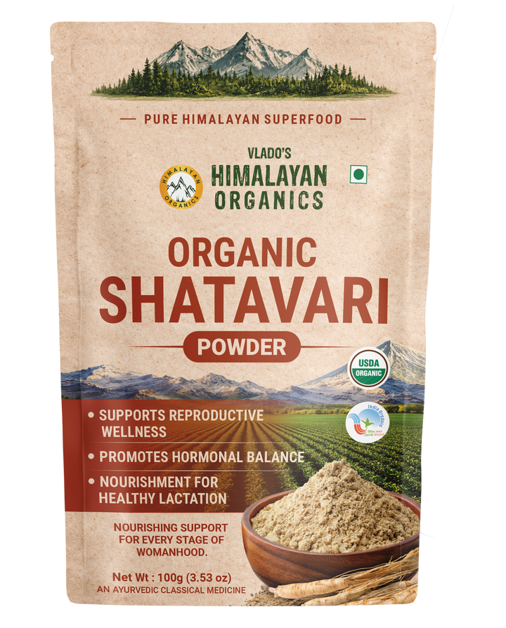 Vlado's Himalayan Organics Shatavari Powder 100gms | Promotes Lactation Naturally | Helps Maintain Hormonal Balance
