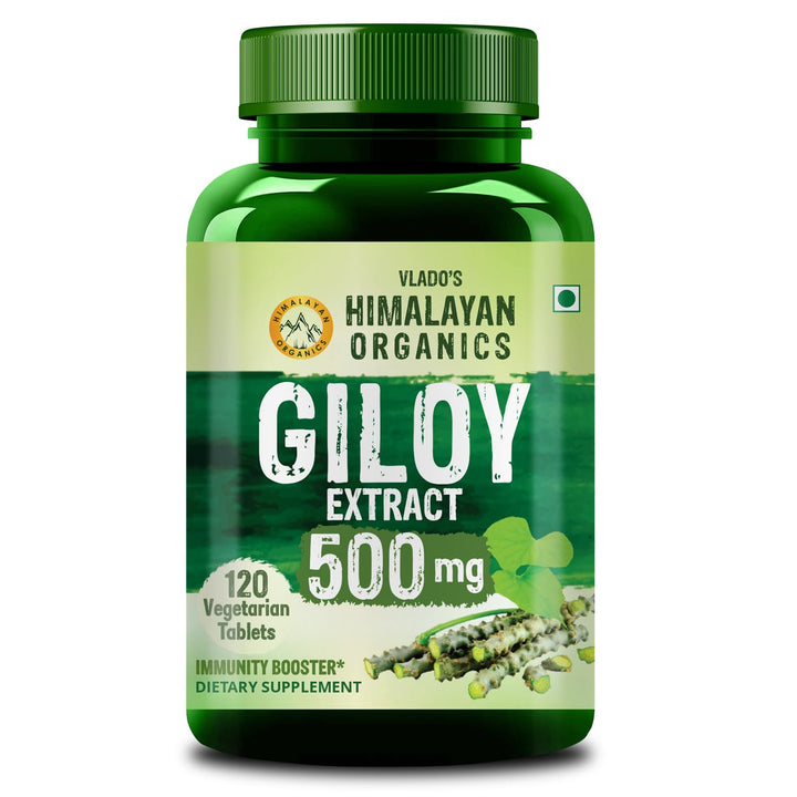 Vlado's Himalayan Organics Giloy Extract | Immunity Booster | Helps in Blood Purification | 120 Veg Tablets