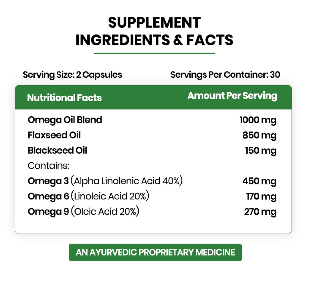 Vlado's Himalayan Organics Omega 3 6 9-2000mg/Serving I Vegetarian Omega 3 Supplement I Support Muscle,Bone,Heart & Skin - No Burps, No Fish Oil Used Capsules for Men & Women- 60 Capsules