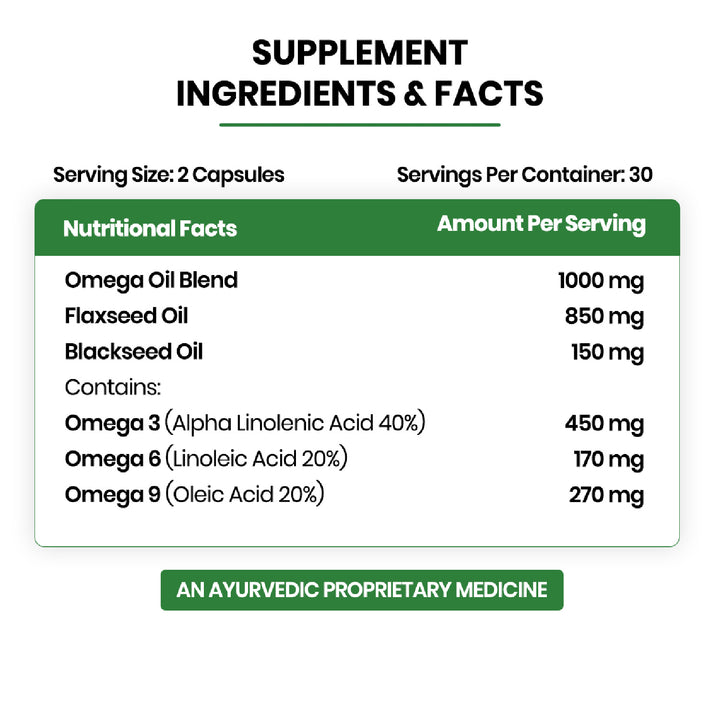 Vlado's Himalayan Organics Omega 3 6 9-2000mg/Serving I Vegetarian Omega 3 Supplement I Support Muscle,Bone,Heart & Skin - No Burps, No Fish Oil Used Capsules for Men & Women- 60 Capsules
