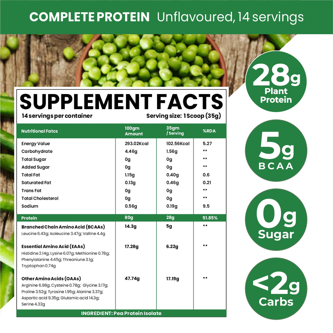 Vlado's Himalayan Organics Organic Protein ( Made with Pea ) - 500G