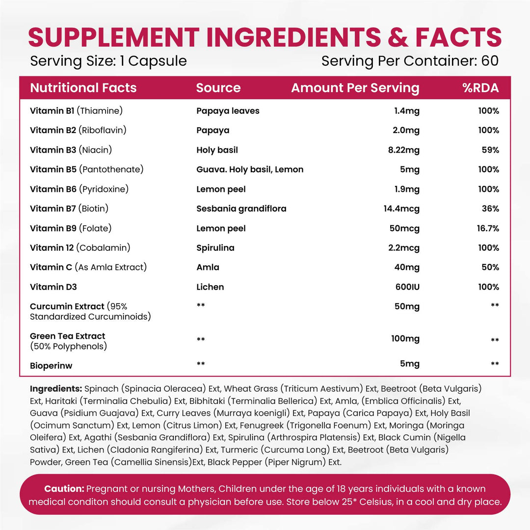 Vlado's Himalayan Organics plant based Collagen Builder for Hair and Skin with Biotin and Vitamin C - 60 Veg Capsules