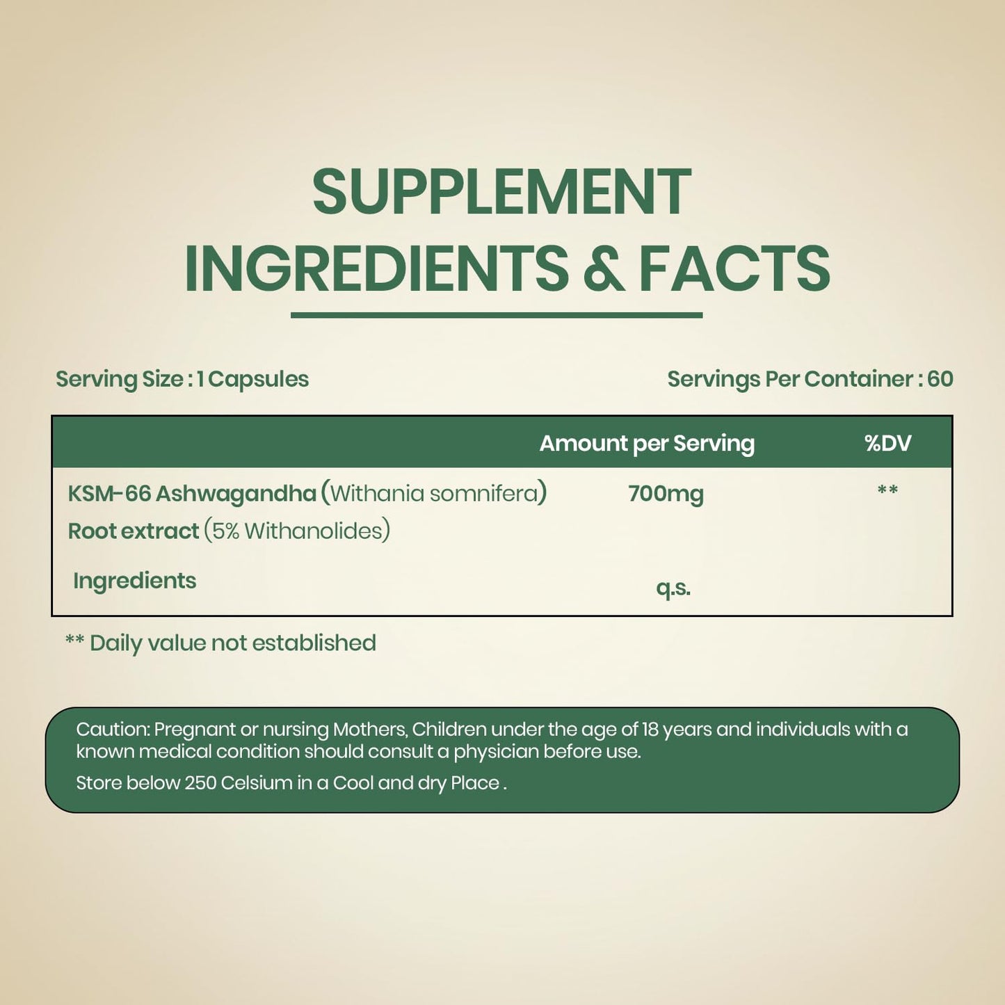 Vlado’s Himalayan Organics KSM66 Ashwagandha 700 Mg I 5% Withania Somnifera I Pure Ashwagandha Men & Women (60 Capsules)