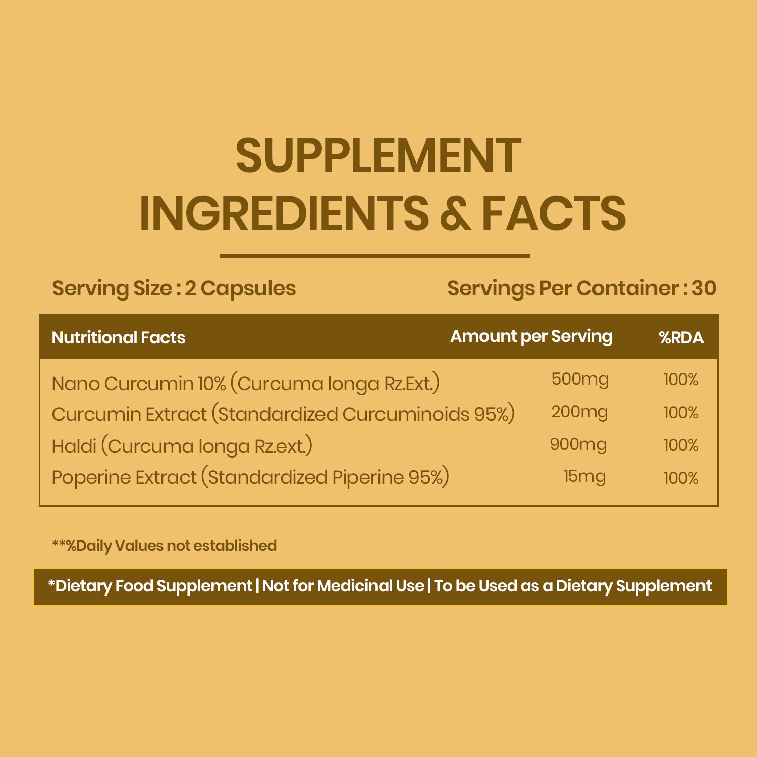 Vlado's Himalayan Organics Curcumin 1600mg+ | Extra-Pure Nano Curcumin Capsules with 95% Curcuminoids | Turmeric & Piperine | Joint Support Supplement for Men & Women - 60 Capsules