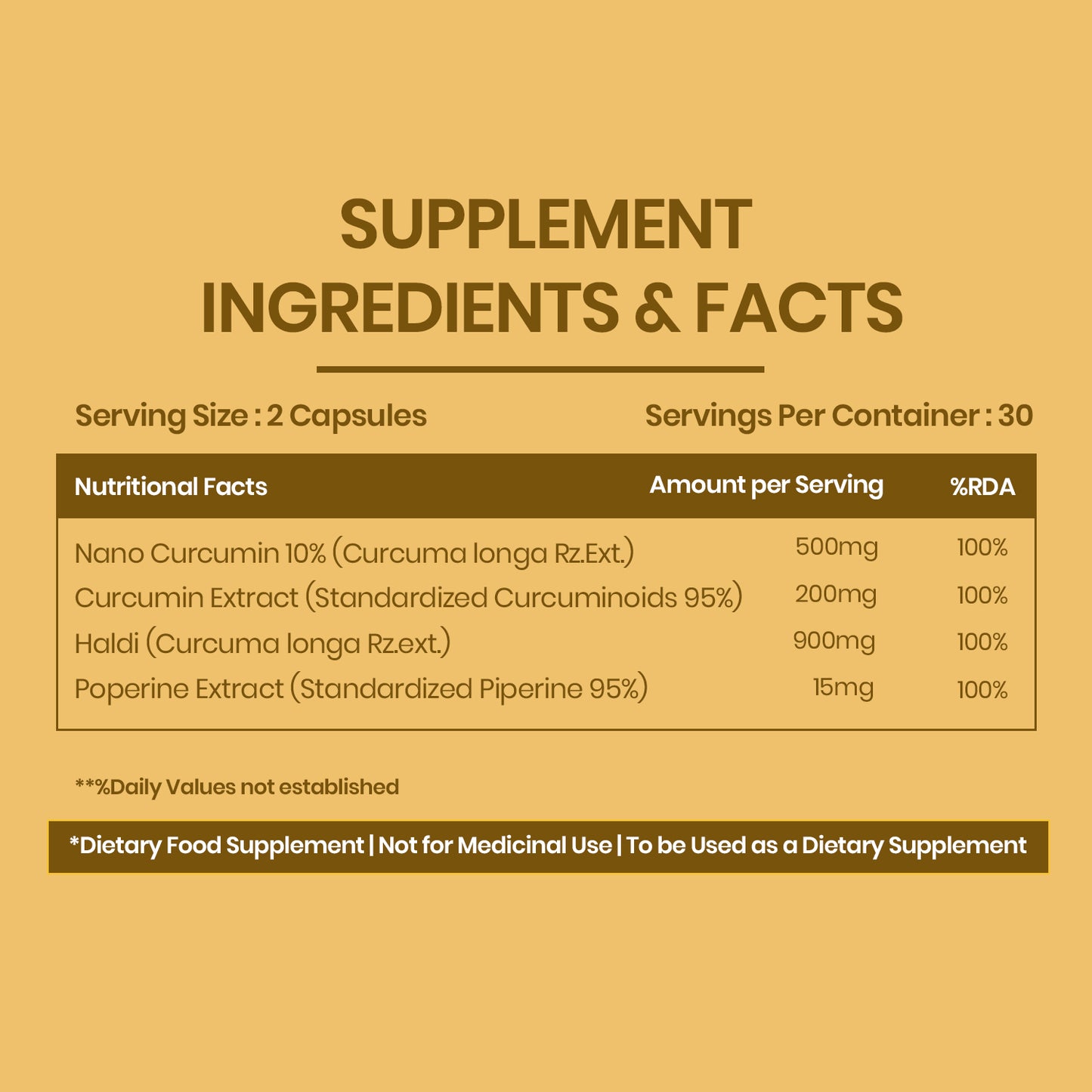 Vlado's Himalayan Organics Curcumin 1600mg+ | Extra-Pure Nano Curcumin Capsules with 95% Curcuminoids | Turmeric & Piperine | Joint Support Supplement for Men & Women - 60 Capsules