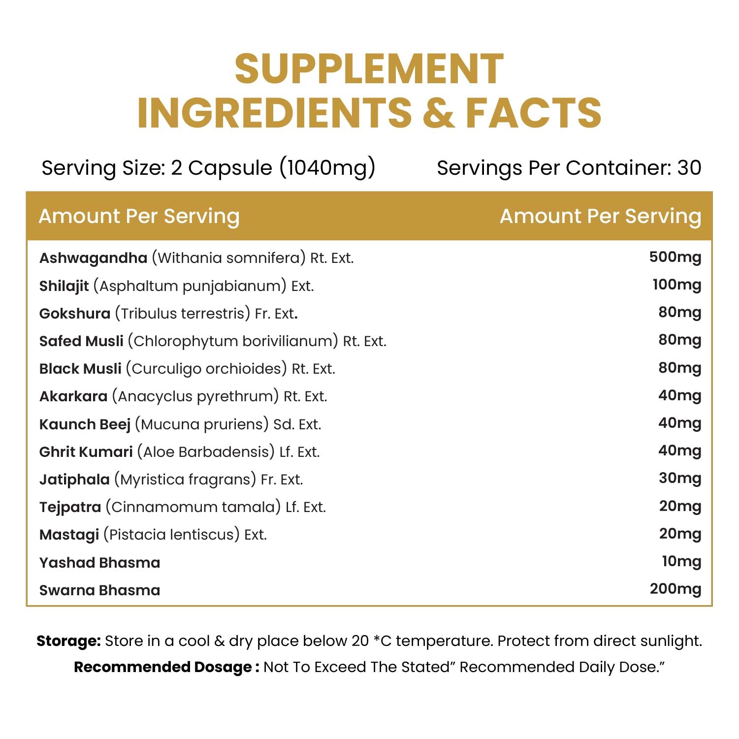 Vlado's Himalayan Organics Ashwagandha Gold | Supports Strength, Energy & Immunity | 60 Veg Capsules