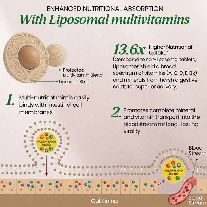 Vlado’s Himalayan Organics Liposomal Multivitamin for Women with 75+ Ingredients | Daily Women’s Health Supplement with 9+ Powerful Blends | Energy, Immunity, Hair Skin & Nails Support | 60 Vegetarian Capsules