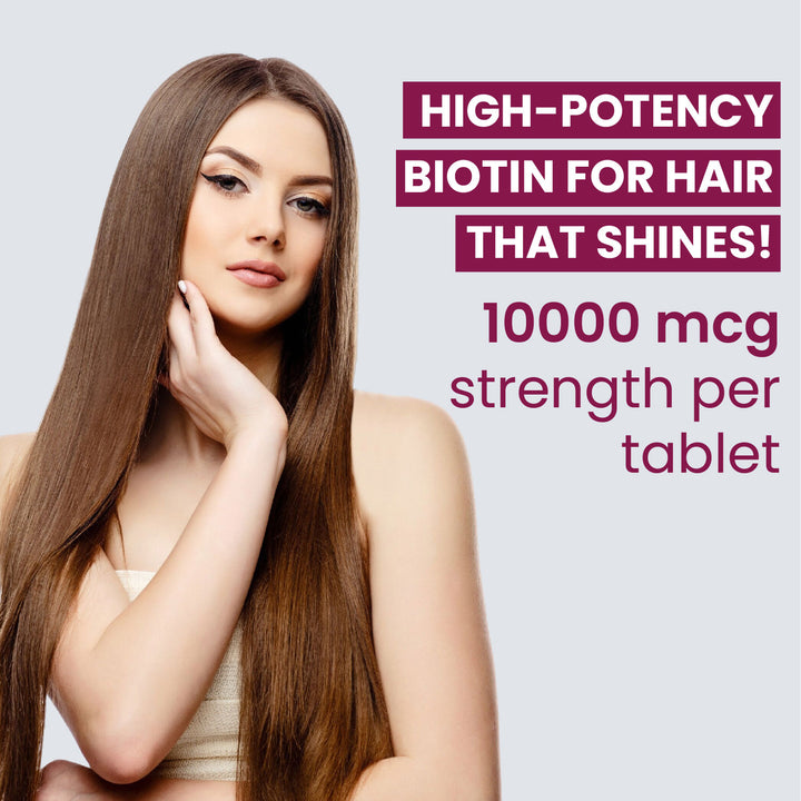 Vlado's Himalayan Organics Biotin10000Mcg For Healthy Hair And Skin - 90 Tablets