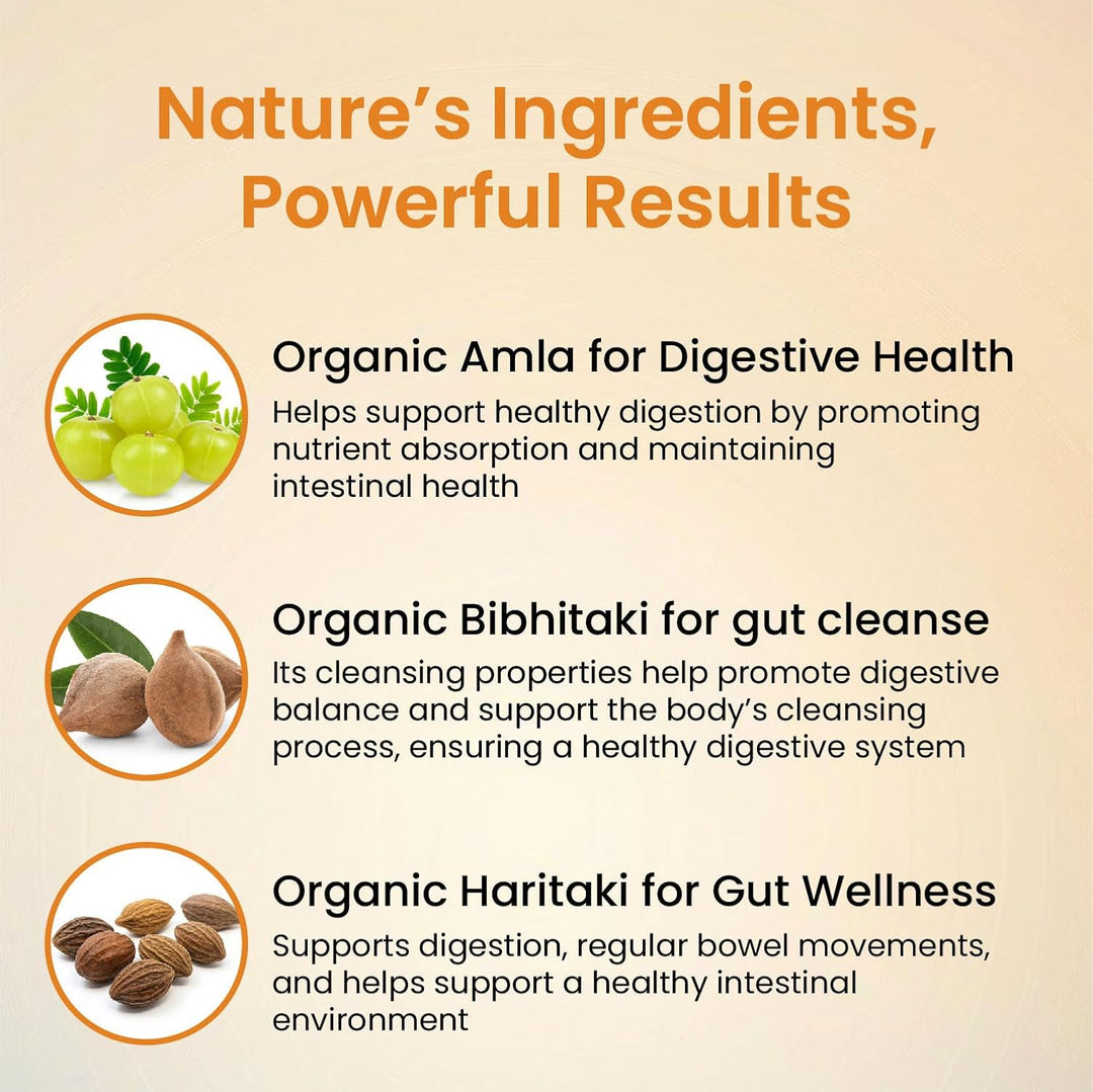Vlado's Himalayan Organics Triphala Tablets 100% Organic | Supports Healthy Digestion | Improves Bowel Wellness | Relieves Constipation | Pure Herbs Used |100% Ayurvedic | trifala 60 Tablets.