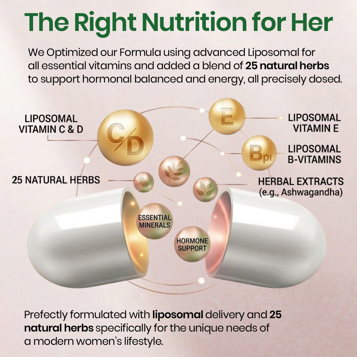 Vlado’s Himalayan Organics Liposomal Multivitamin for Women with 75+ Ingredients | Daily Women’s Health Supplement with 9+ Powerful Blends | Energy, Immunity, Hair Skin & Nails Support | 60 Vegetarian Capsules
