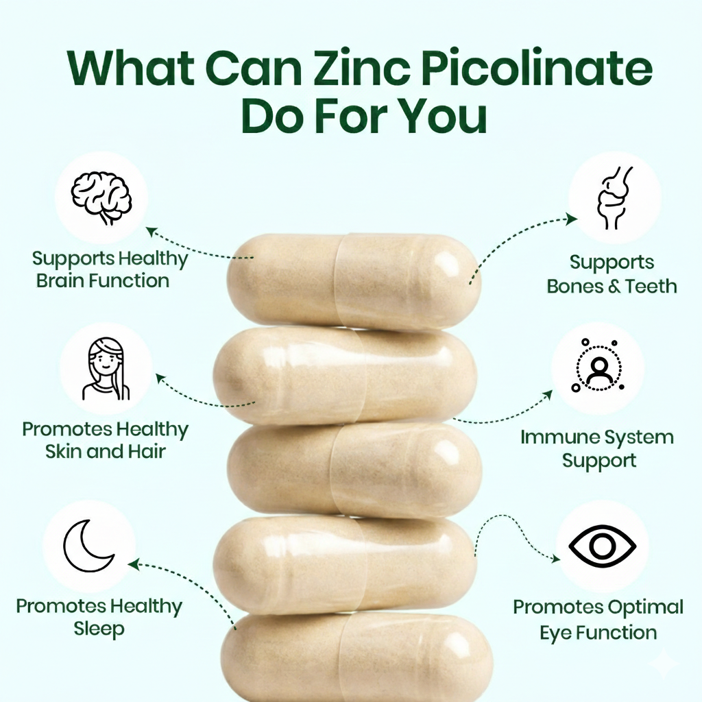 Vlado's Himalayan Organics Zinc Picolinate with Vitamin C & Copper | Zinc Supplements for Men with 100% RDA Zinc | Immunity & Cellular Health Support – 120 capsules