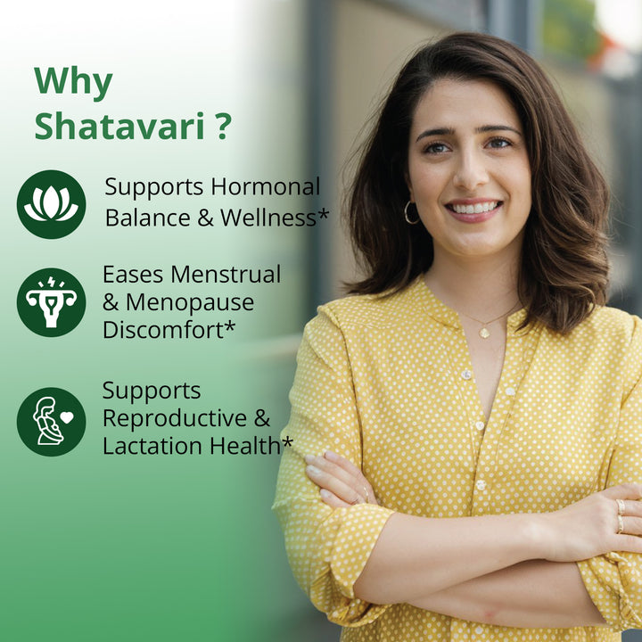 Vlado's Himalayan Organics Shatavari Extract 600 Mg Supplement for Women’s Hormone Balance & Wellness | Boosts Immunity, Supports Digestion & Overall Vitality - 60 Veg Capsule
